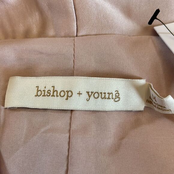 Bishop + Young rose gold long sleeve open blazer Size M New - Picture 8 of 10